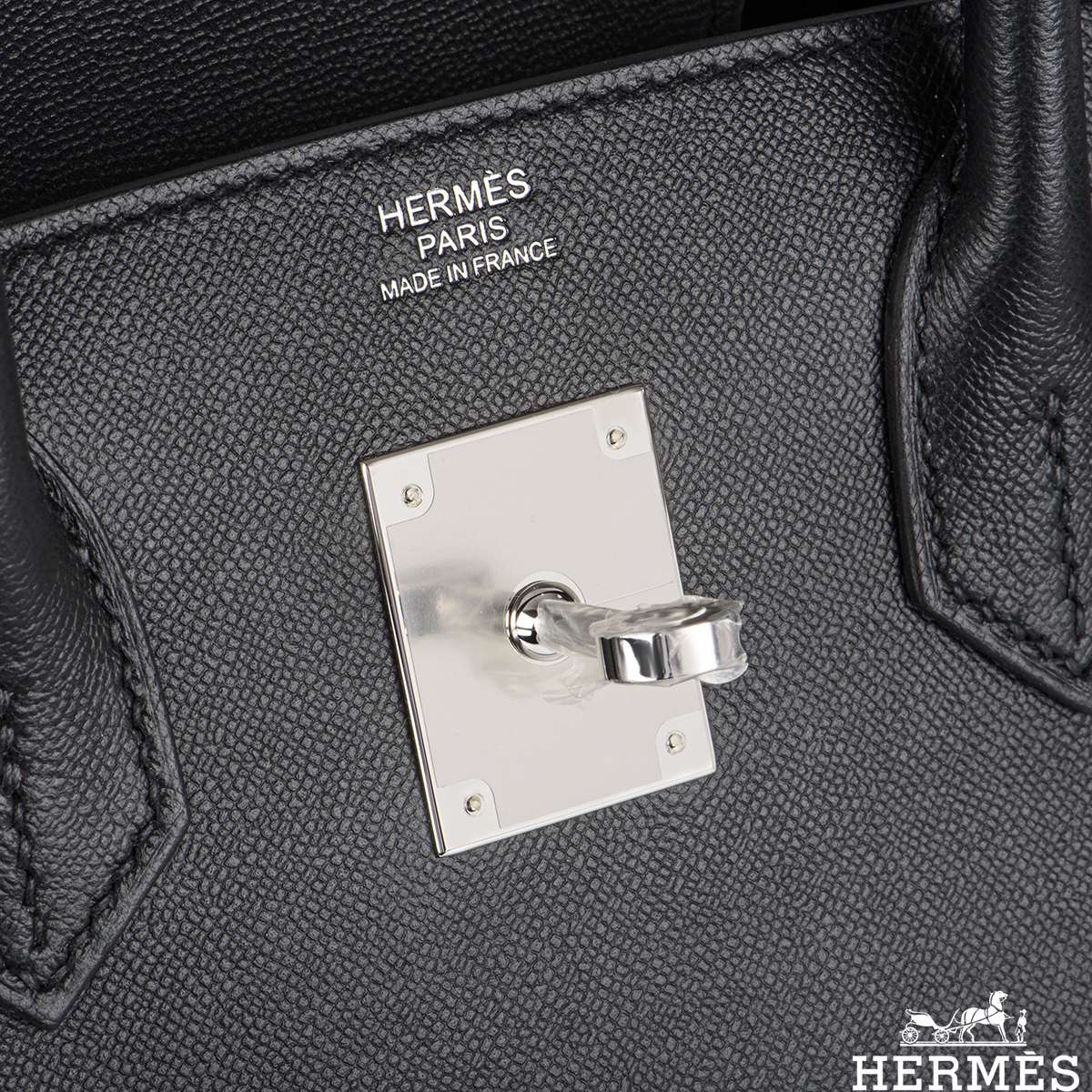 Hermès Black Veau Madame 30 cm Sellier Birkin For Sale at 1stDibs